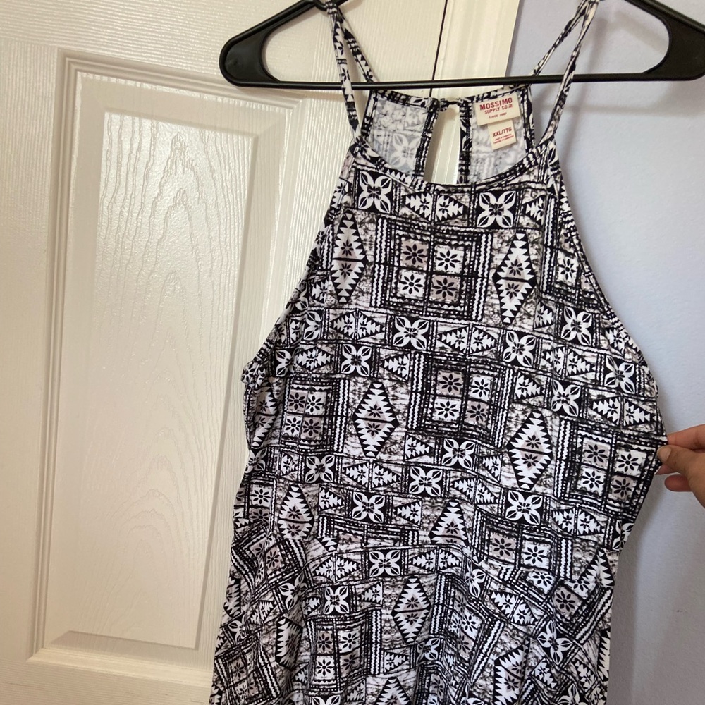 Black and white skater dress